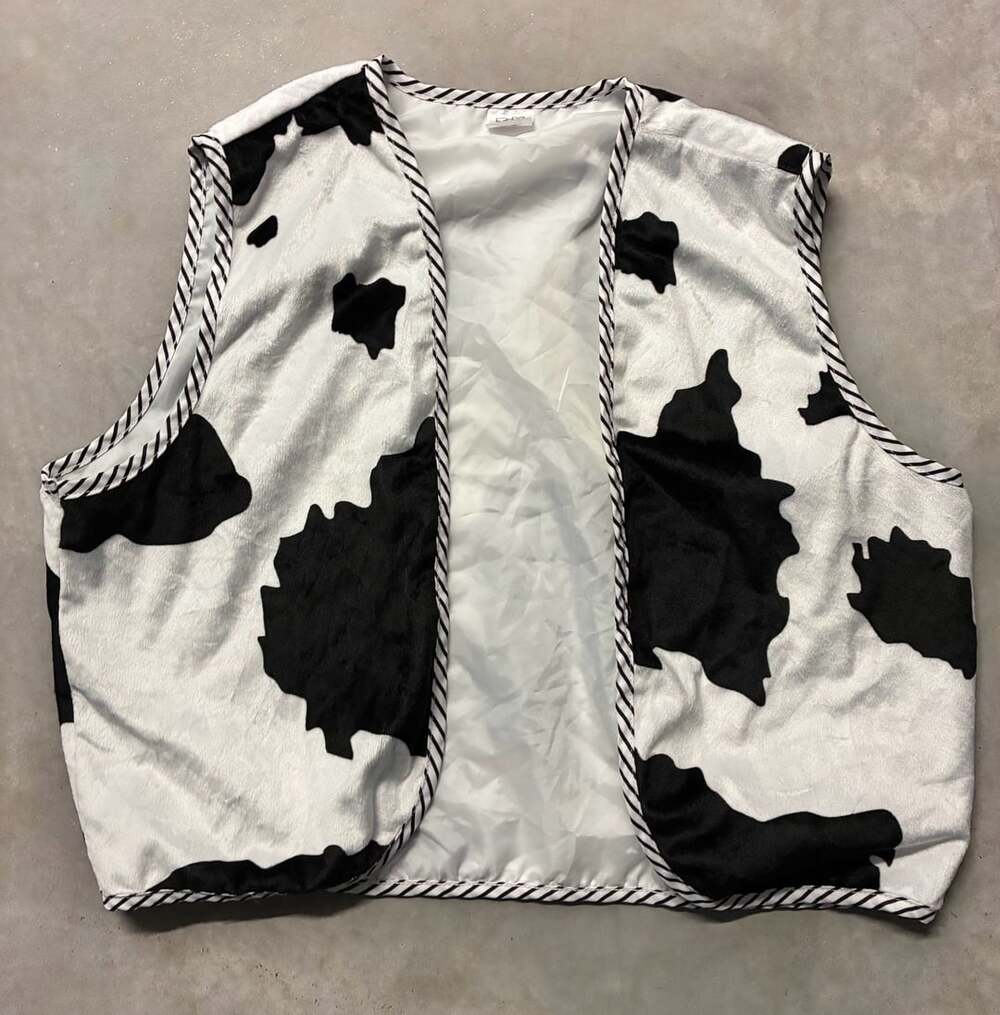 Disney Pixar Toy Story Woody Sheriff Costume Cow Print Vest One Size